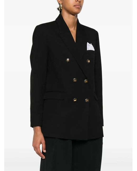 Elisabetta Franchi Black Double Breasted Jacket