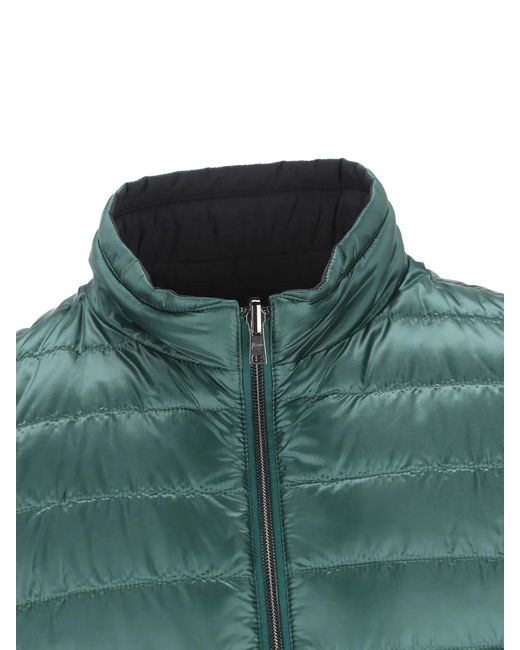 Herno Green Polyamide Reversible Gilet for men