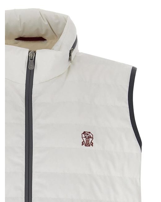 Brunello Cucinelli Gray Logo Vest for men