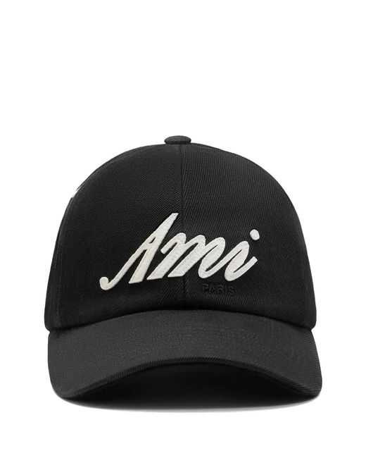 AMI Black Ami Felt Cap for men