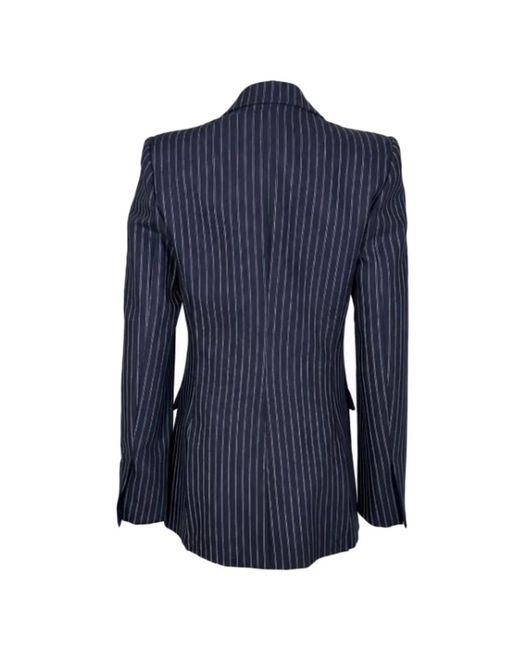Pinko Blue Pinstripe Double Breasted Jacket