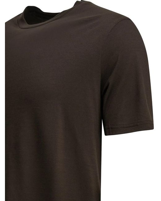 Herno Black "Resort Lana" Crew-Neck T-Shirt for men