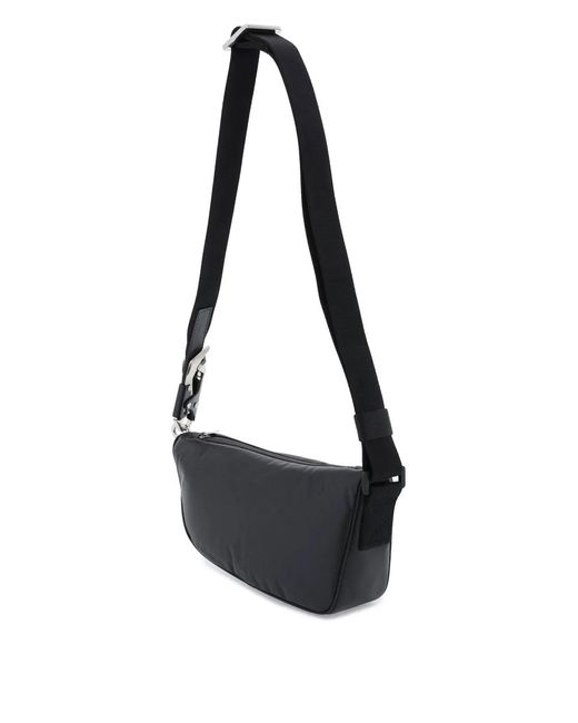 Burberry Black Leather Shield Crossbody Bag for men