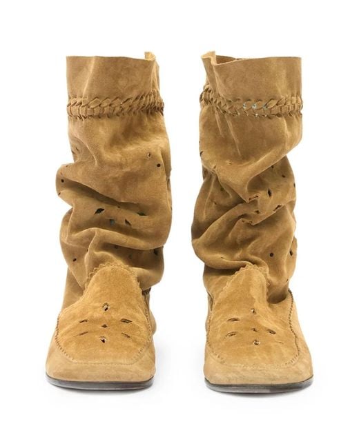 Isabel Marant Brown Welky Leather Boots