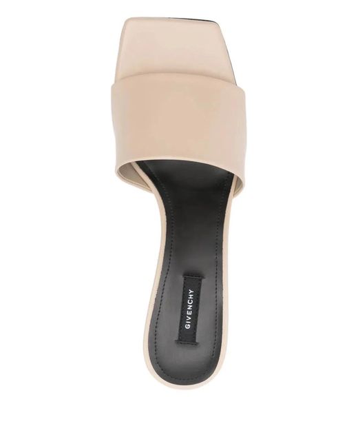 Givenchy Natural Tape Heeled Leather Mules