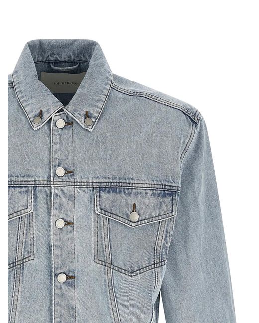 Entire studios Blue 'Shrunken Denim' Jacket for men