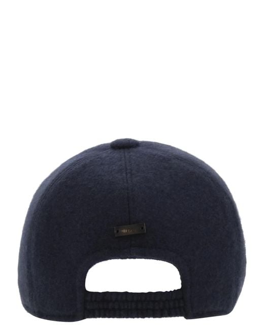 Fedeli Blue Cashmere Hat for men