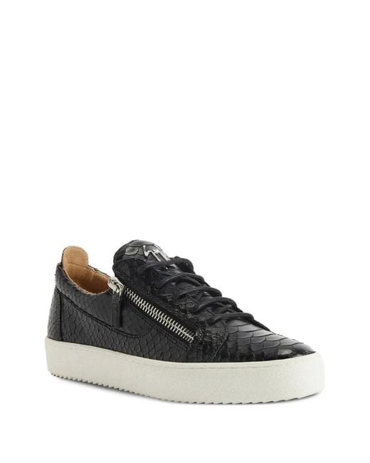 Giuseppe Zanotti Black Frankie Zip-Up Sneakers for men