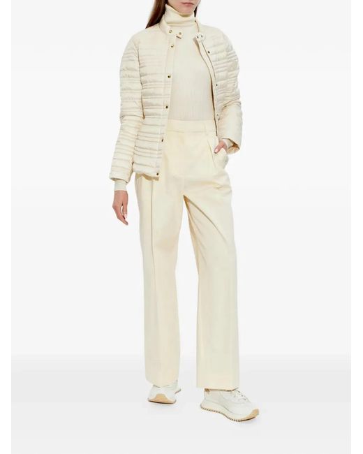 Moncler White Cotton Viscose Trousers