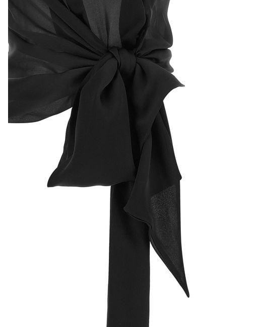 Balmain Black American Neckline Top
