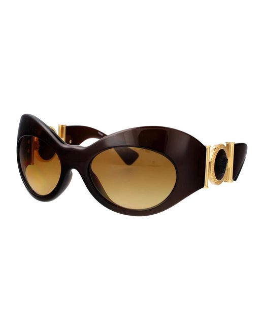 Versace Brown Injected Transparent Sunglasses