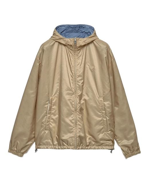 Prada Natural Windbreaker With Hood for men