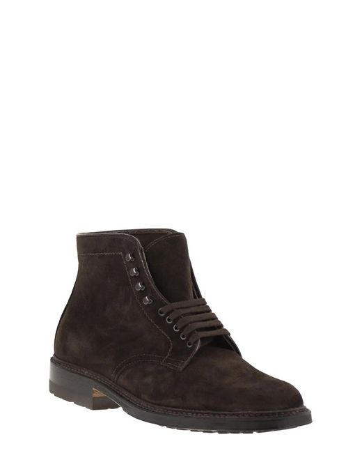 Alden Brown Suede Chukka Boots With Leather And Rubber Sole for men