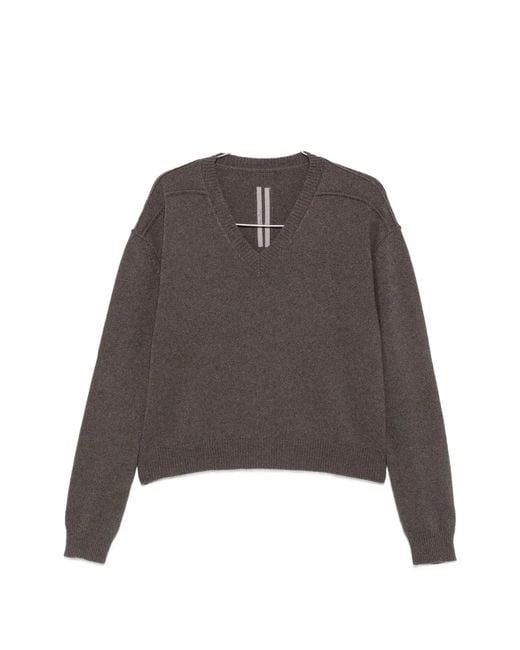 Rick Owens Brown Tommy V Neck for men