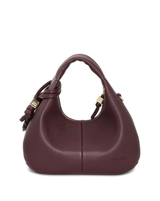 Ganni Purple Borsa Hobo Small