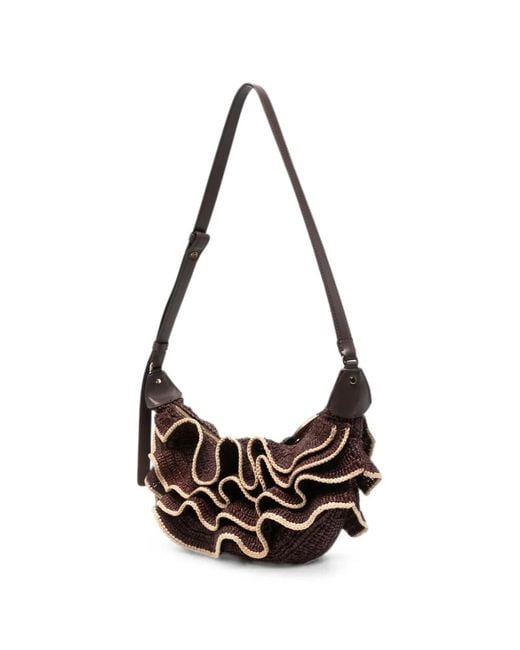 Zimmermann White Goldentime Rafia Shoulder Bag