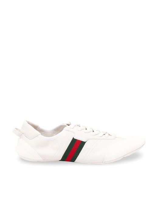 Gucci White 'Flex' Sneakers