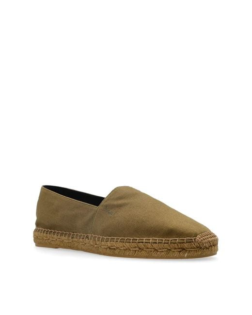 Saint Laurent Green Cassandre Ysl Logo Espadrilles for men
