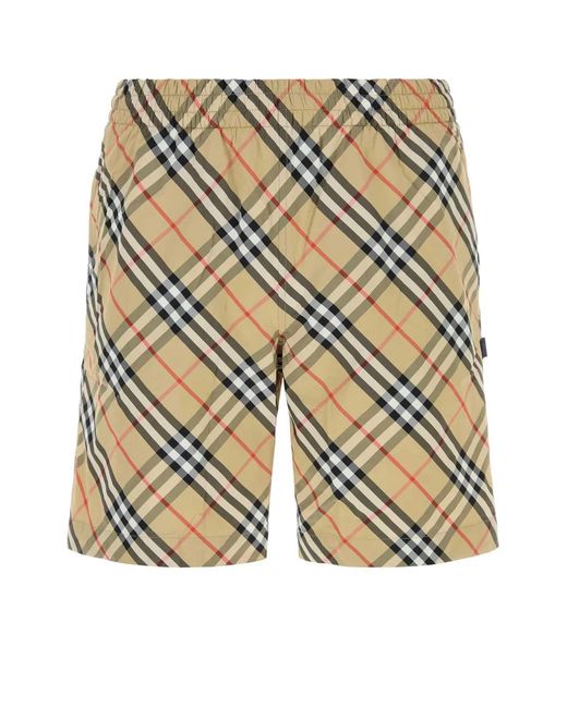 Burberry Natural Check Swim Shorts for men