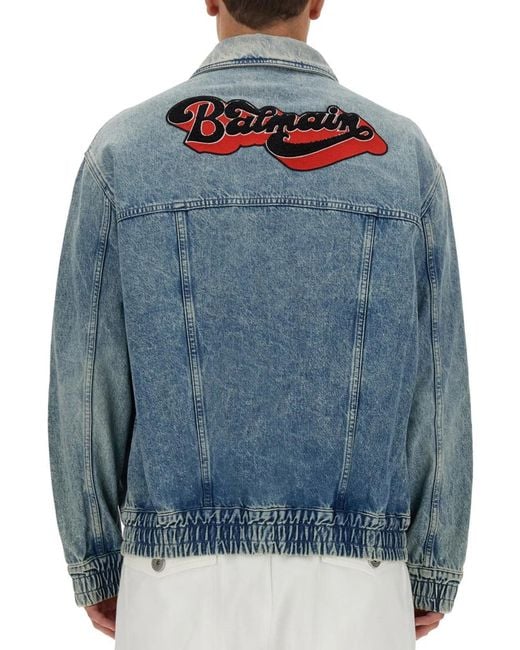 Balmain Blue Denim Jacket for men