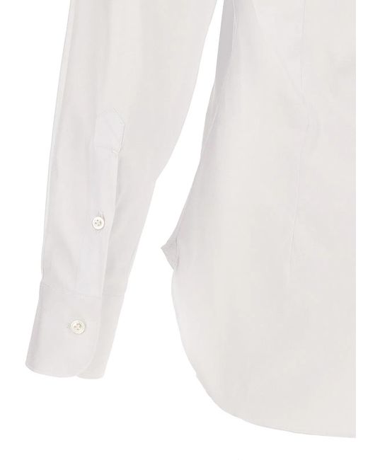 Barba Napoli White Poplin Shirt for men