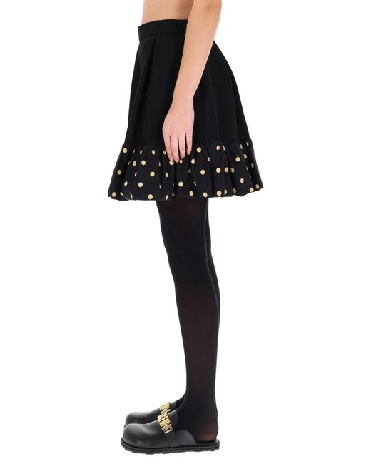 Moschino Black "Polka Dots" Skirt