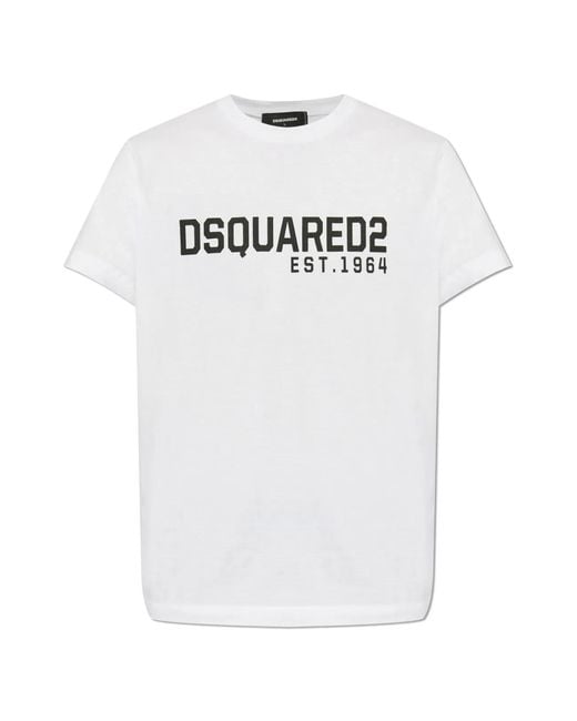 DSquared² White Cool Fit Logo T-Shirt for men