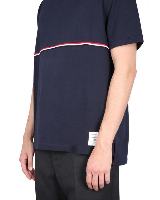Thom Browne Blue T-Shirt Rwb for men
