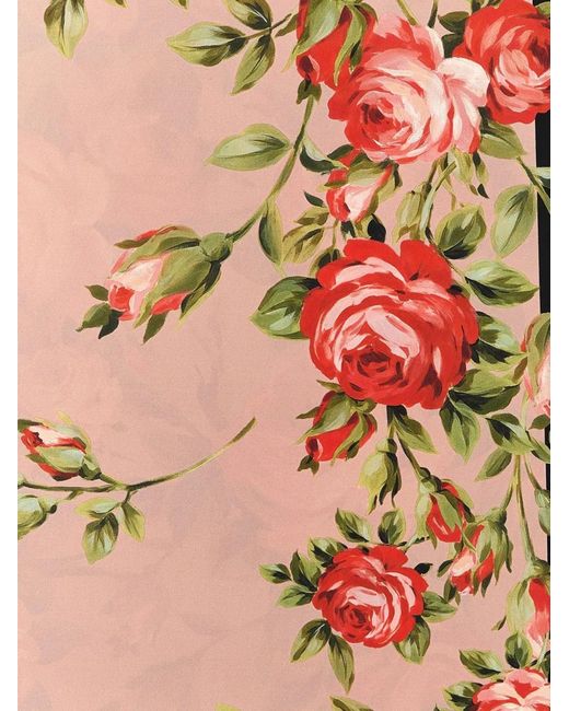 Dolce & Gabbana Pink Dolce & Gabbana Scarf With Flowers