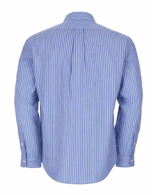 Polo Ralph Lauren Blue Camicia Con Logo for men