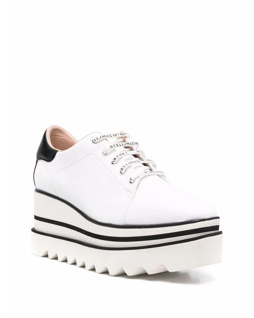 Stella McCartney White Sneakers Con Zeppa Elyse