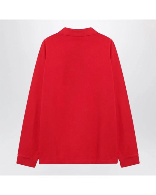 Prada Red Cotton Piqué Polo