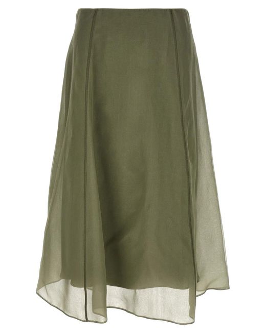 Brunello Cucinelli Green 'Circle' Skirt