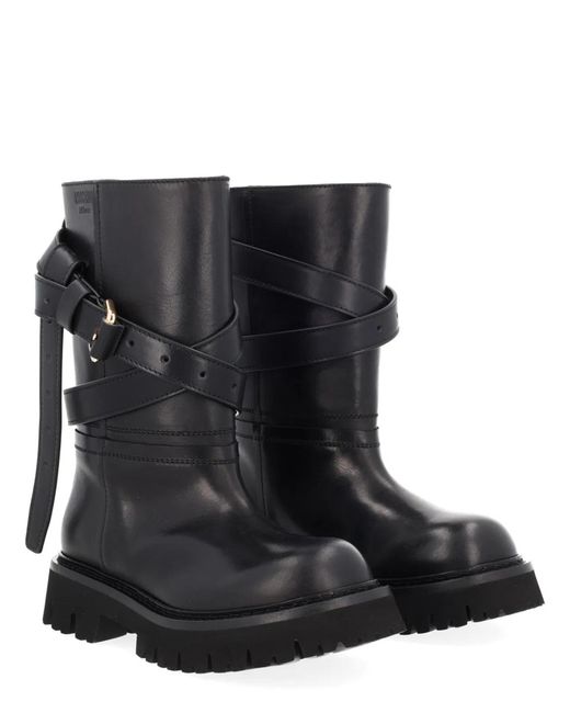 Moschino Black "Tie-Me" Boot
