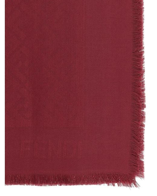 Fendi Red Ff Shawl
