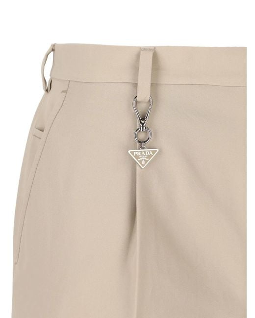 Prada Natural Cotton Trousers for men
