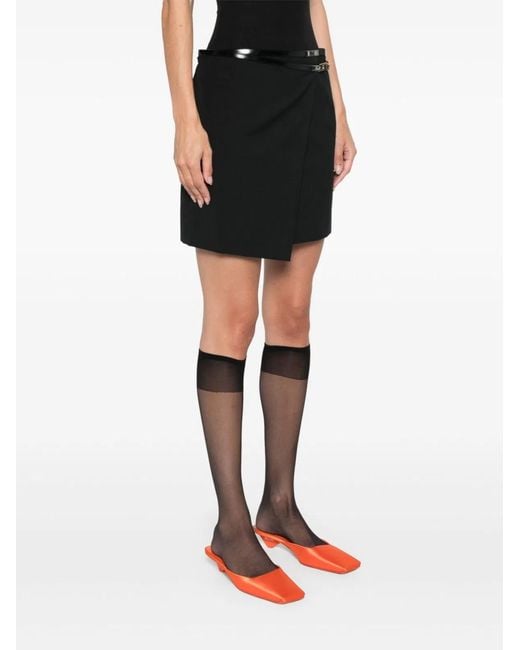 Philosophy Di Lorenzo Serafini Black Crepe Belted Wrap Dress