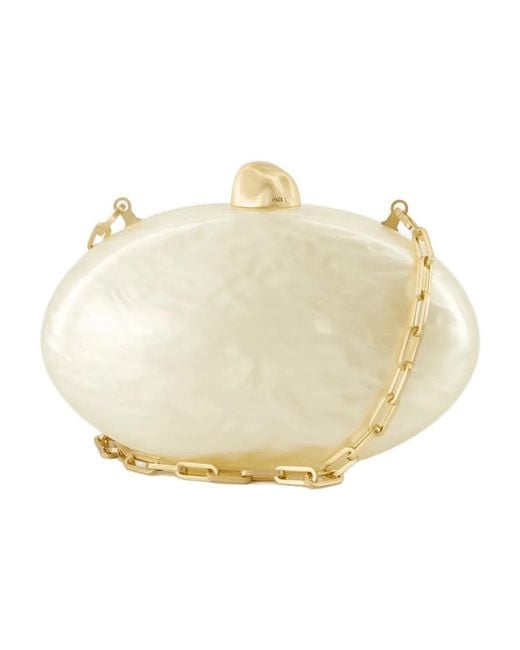 Cult Gaia Natural Eviana Clutch