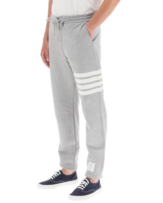 Thom Browne Gray 100% Cotton Comfortable Trousers for men