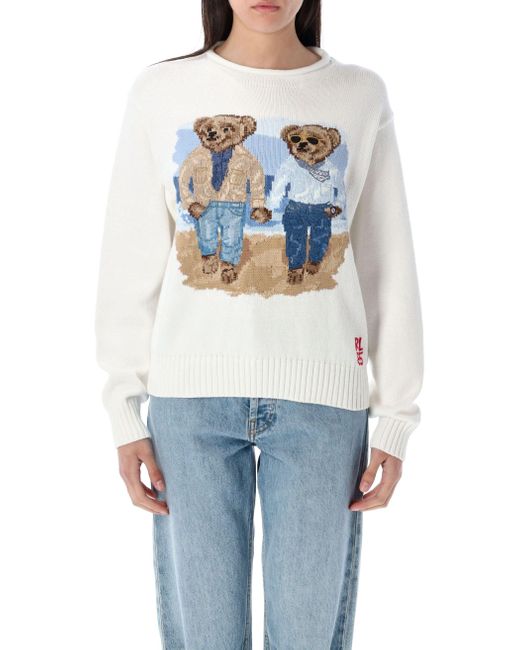 Polo Ralph Lauren The Ralph & Ricky Bear Jumper in Blue | Lyst