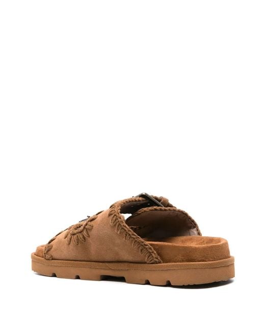 Mou Brown Low Bio Sandals