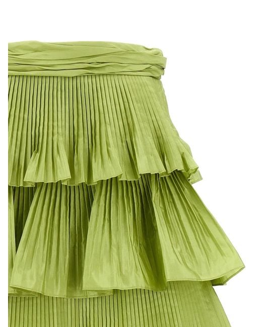 Valentino Garavani Green Skirt Velentino Taffetà