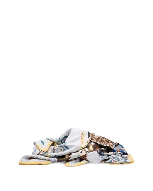 Fendi White Gardening Scarf