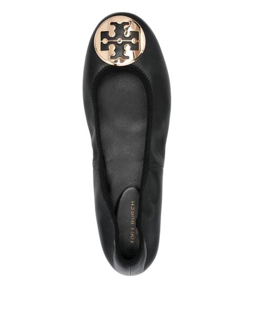 Tory Burch Black Reva Travel Ballerinas