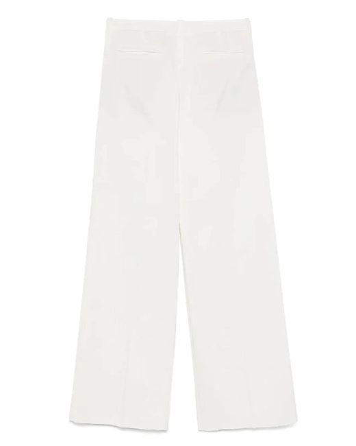 Barbara Bui White Pressed-Crease Trousers