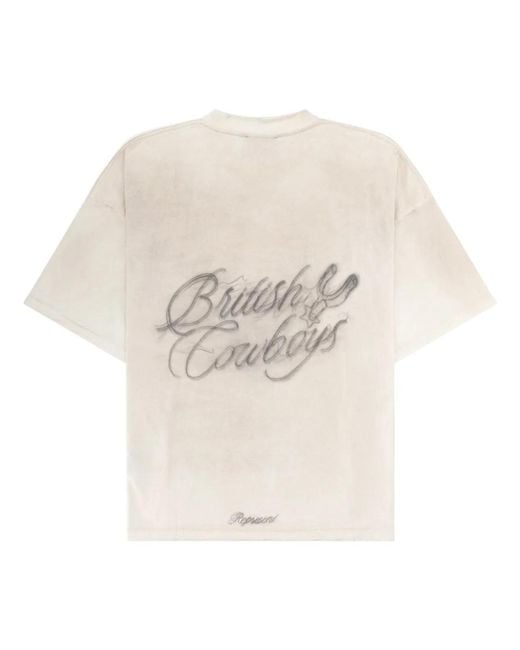 Represent White T-Shirt "British Cowboys" for men
