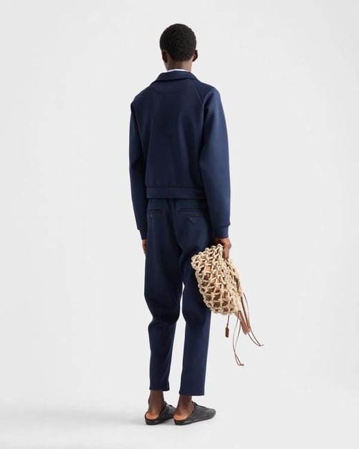 Prada Blue Fleece Zip for men