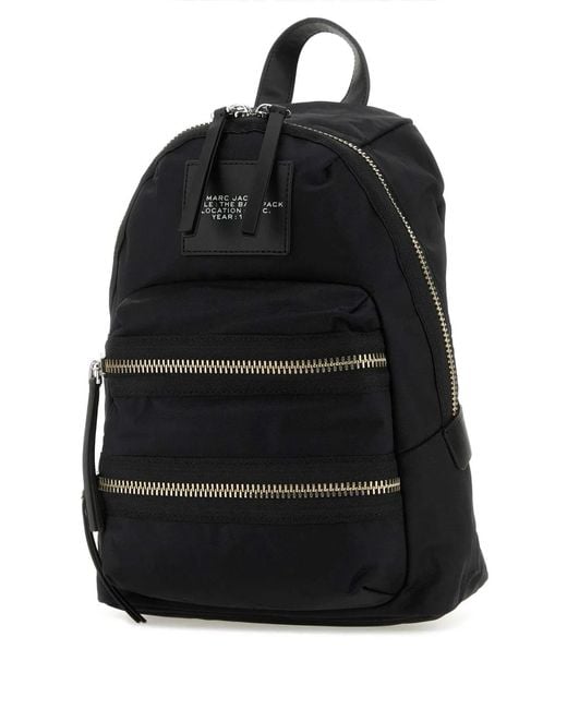 Marc Jacobs Black Nylon The Biker Medium Backpack