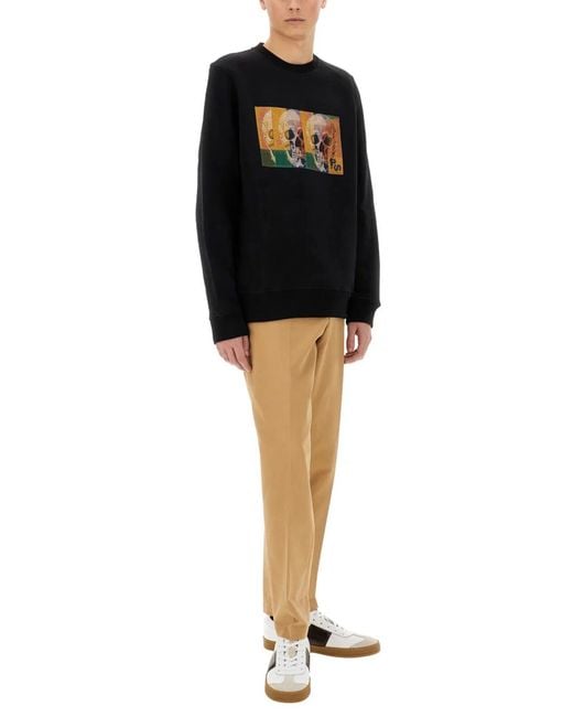 Paul Smith Black "Skull Square" Sweatshirt for men