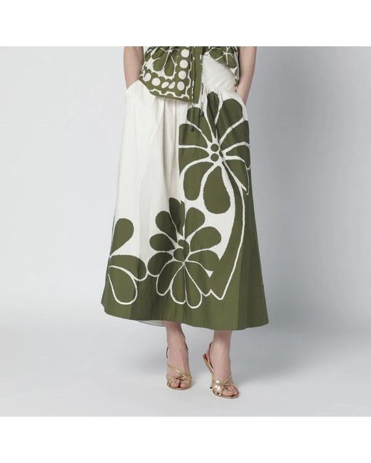 Farm Rio Green Palermo Maxi Skirt With Print